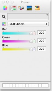 Mac OS X color picker
